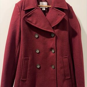 Old Navy Women's Deep Red Peacoat